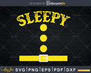 Sleepy Halloween Dwarf Funny Costume Svg Cut files