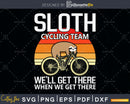 Sloth Cycling Team - Lazy Sleeping On Bicycle svg cut files