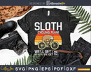 Sloth Cycling Team - Lazy Sleeping On Bicycle svg cut files