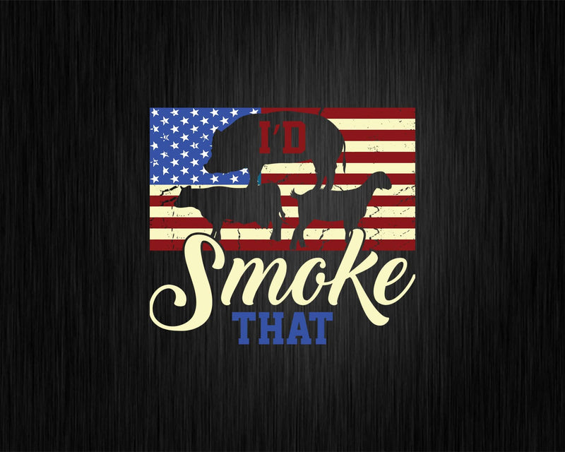Smoking Meat I’d Smoke That Grilled Steak US Flag