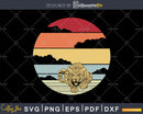 Snow Leopard Retro vintage Style cricut cut svg png