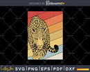 Snow Leopard Retro vintage Style digital cut svg png