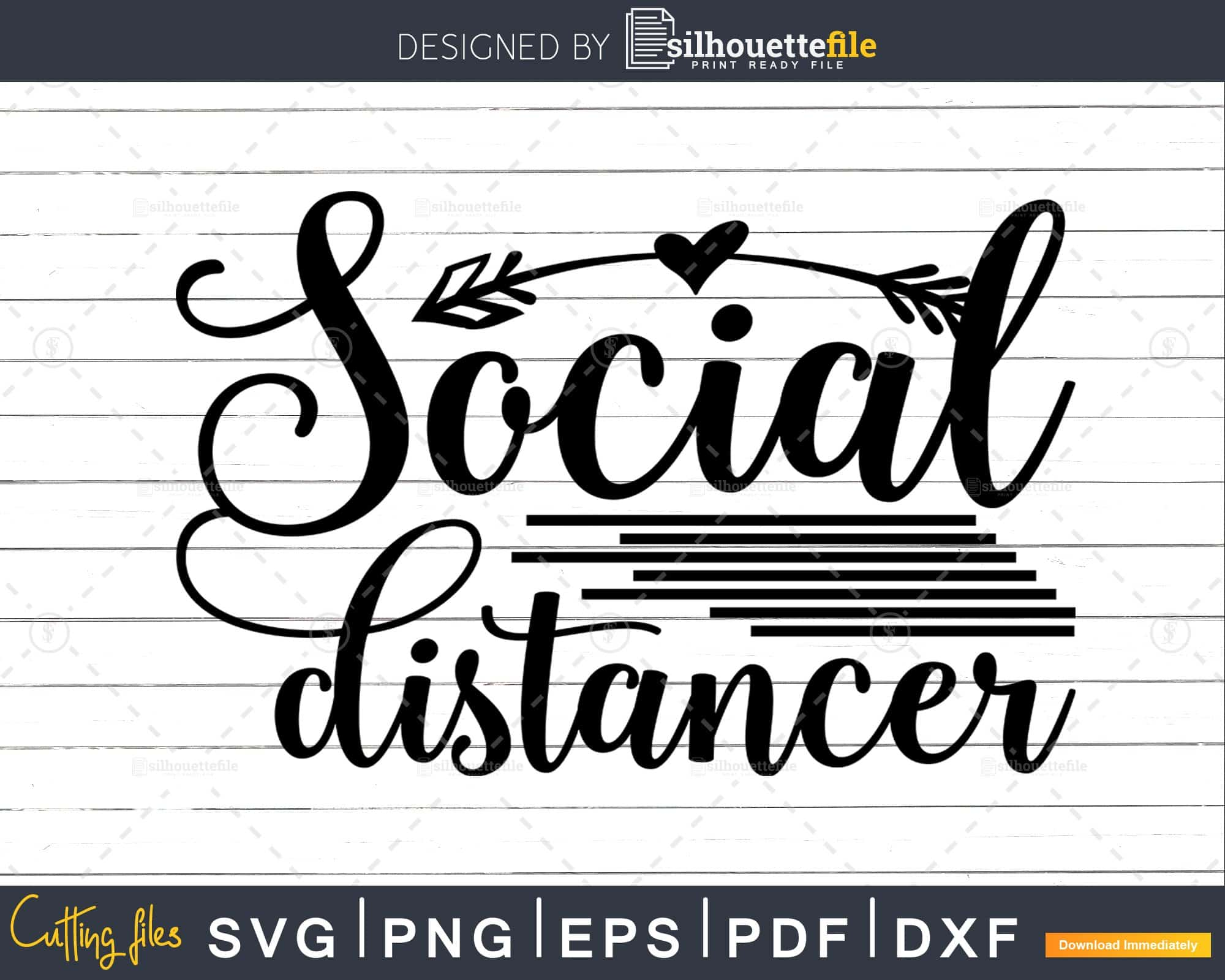 Social Distancer Svg Funny cricut craft cutting Files | Silhouettefile