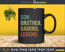 Son Brother Gaming Legend Funny Retro 70’s Svg T-shirt