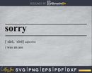 Sorry definition svg printable file