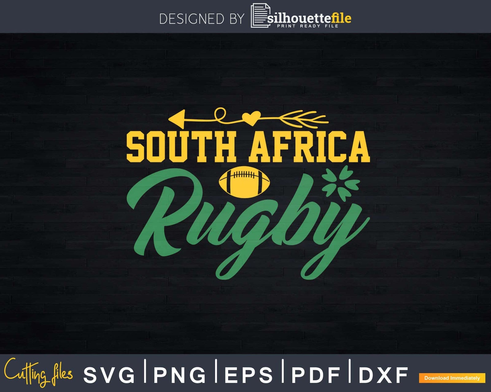 South Africa Rugby Shirt South African Rugby Svg Dxf Cut | Silhouettefile