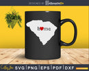 South Carolina SC Home Heart Native Map svg cricut cut