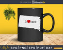 South Dakota SD Home Heart Native Map svg cricut cut