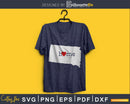 South Dakota SD Home Heart Native Map svg cricut cut