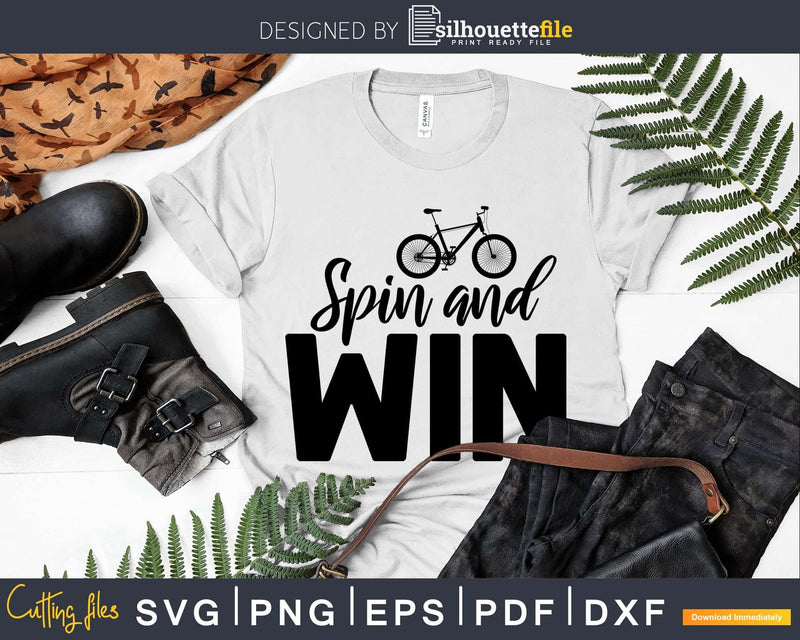 Spin and Win Cycling-Mountain Biking Workout svg printable