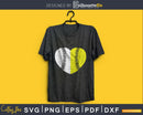 Split Half Softball Heart svg png cricut cut cutting
