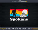 Spokane Washington Bigfoot Mountains Svg Shirt Designs Cut