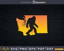 Squatchington State of Washington Bigfoot Believer Svg
