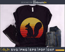 Squirrel Retro vintage Style cricut cut svg png silhouette