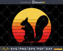 Squirrel Retro vintage Style cricut cut svg png silhouette
