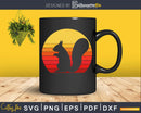 Squirrel Retro vintage Style cricut cut svg png silhouette