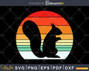 Squirrel Retro vintage Style cut svg png design cutting