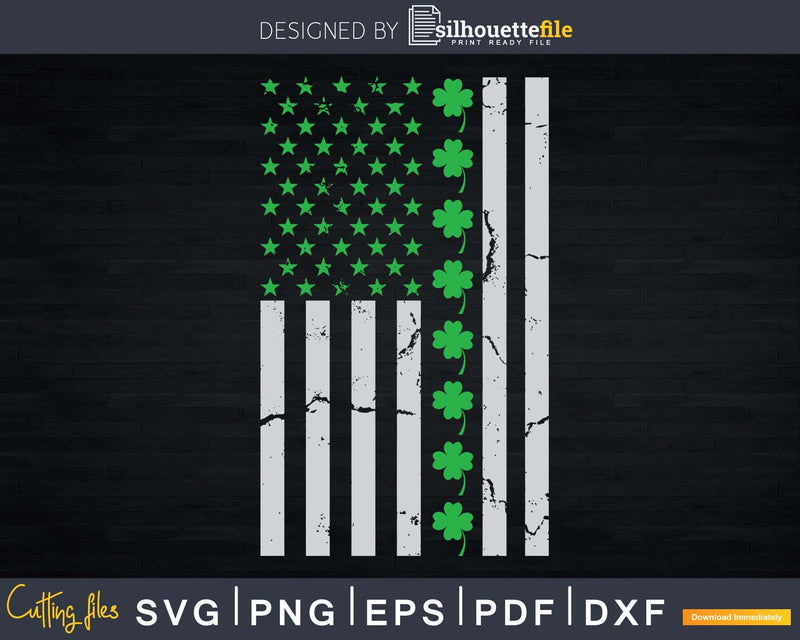 St. Patrick’s Day Irish American Flag Svg Png Digital Files