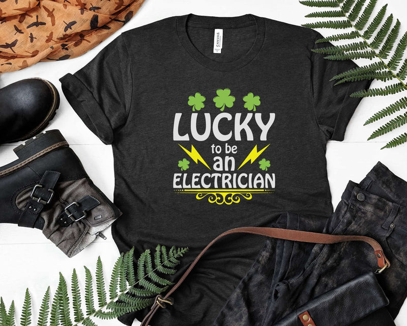 St. Patrick’s Day Lucky To Be An Electrician Svg Png