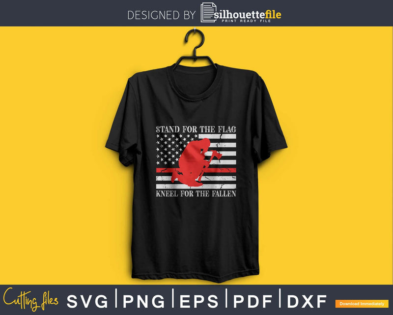 Stand for The Flag Kneel Fallen svg cutting design file