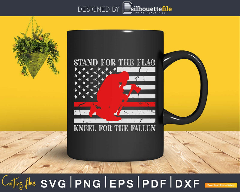 Stand for The Flag Kneel Fallen svg cutting design file