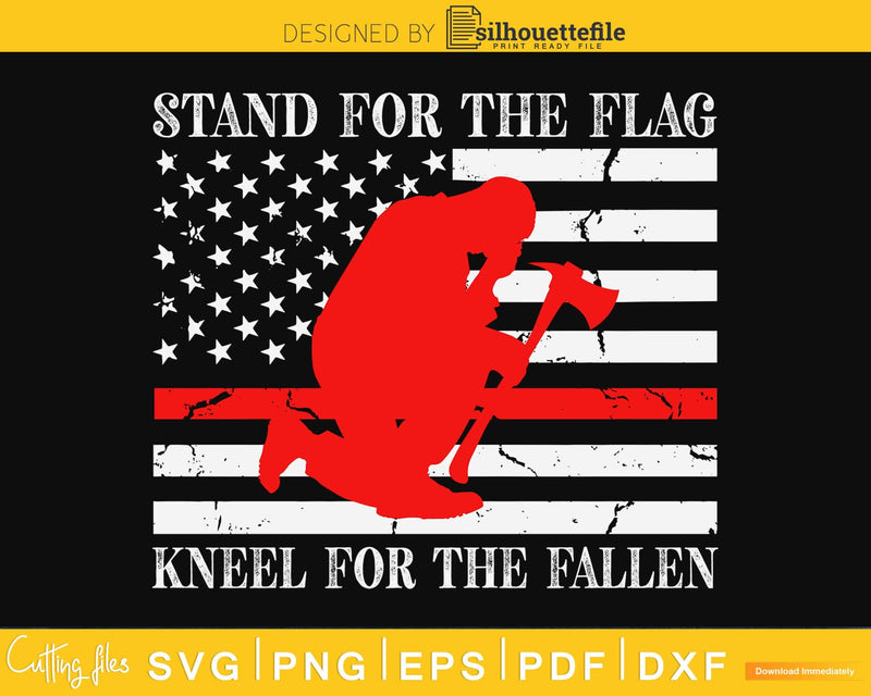 Stand for The Flag Kneel Fallen svg cutting design file