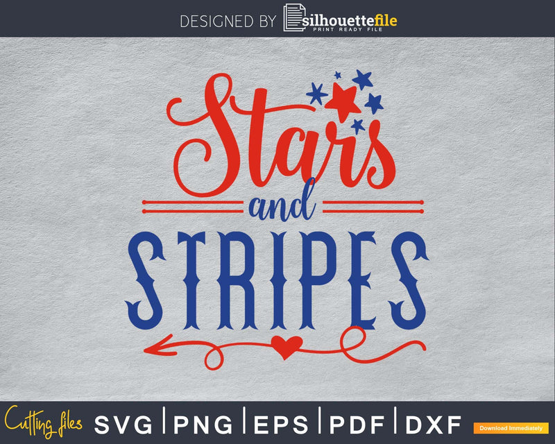 Stars and Stripes 4th of July Independence Day svg craft