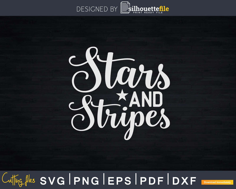 Stars and Stripes America Svg Png Cricut File