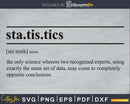 Statistics definition svg printable file