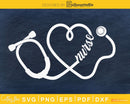 Stethoscope Heart Nurse svg cut cricut digital cutting files
