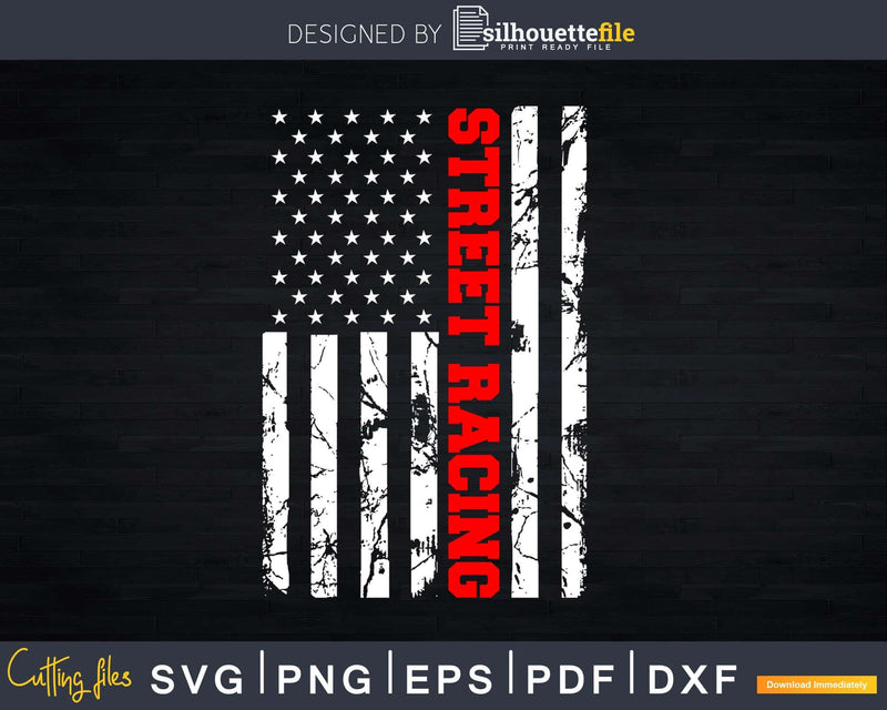 Street Racing Flag Outlaws Drag Race American Png Svg