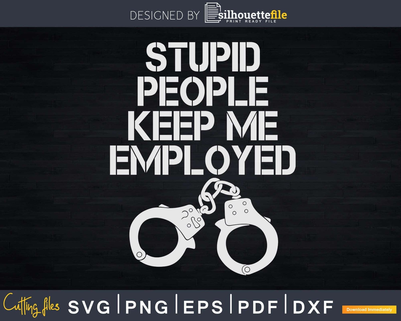 Targa In Metallo Vintage 20x30 Cm Con Scritta Divertente Deputy Sheriff Stupid People Keep Me Employed