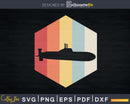 Submarine vintage retro style design svg cricut cut file