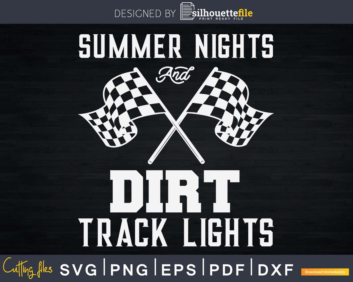 Summer Nights Dirt Track Lights Racing Motocross Shirt Summer Nights Dirt Track Lights Racing Motocross Shirt