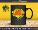 Sunflower Pumpkin Funny Halloween day thanksgiving svg