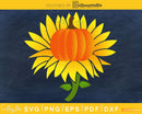 Sunflower Pumpkin Funny Halloween day thanksgiving svg