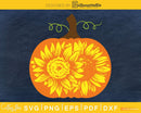 Sunflower Pumpkin Funny Holiday Halloween svg craft cut