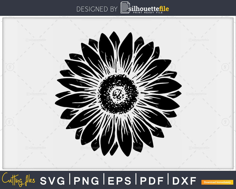 Sunflower svg digital cricut printable file