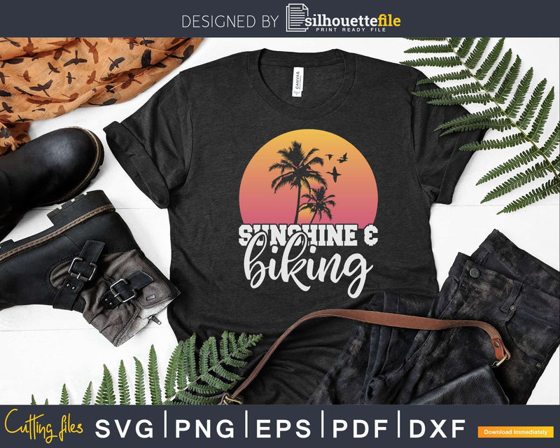 Sunshine and Mountain Biking Svg Dxf Cut Files
