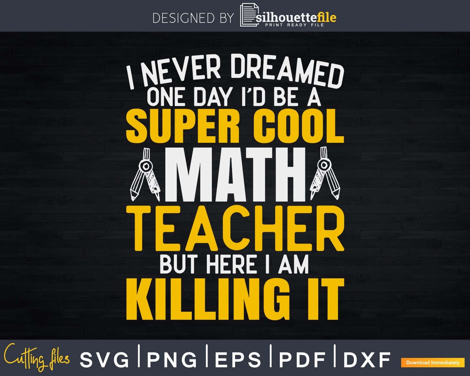 Super Cool Funny Math Teacher Svg Shirt Design Cut Files | Silhouettefile
