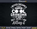 Super Cool Grandma Of Twins Mothers Day Svg Png Digital