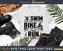 Swim Bike Run Triathlon Athlete Running Cycling svg cut