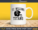 T.C. Williams Titans Football Helmet svg dxf cut digital