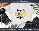 Teach Love Inspire Cute Sunflower Leopard Cheetah