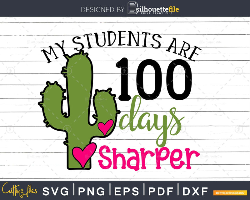 Teacher Svg 100 Days of School My Students are Sharper