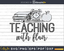 Teaching With Flair svg png dxf Digital Cut File Cricut