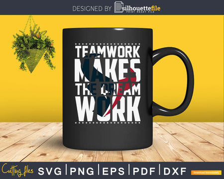 Teamwork makes the dream work Houston Texans svg cut file