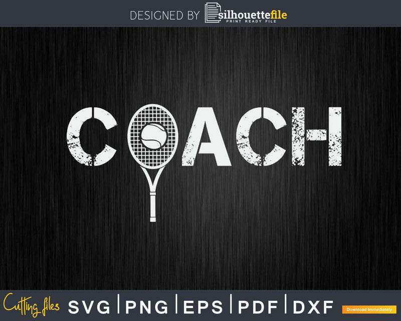 Tennis Player Coach svg png printable cutting files