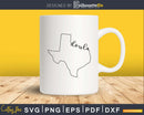 Texas Doula svg cricut cut download files