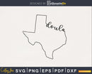 Texas Doula svg cricut cut download files
